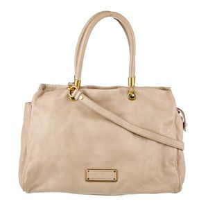 Marc by Marc Jacobs Too Hot To Handle Leather Tote Shoulder Bag Beige